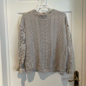 Gray knit sweater